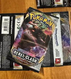 9 Rebel Clash Booster Packs, Factory Sealed, Pokemon Sword & Shield, Unsearched - Image 3