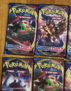 8 Sword & Shield Base Set Booster Packs, Factory Sealed, Unsearched, Pokemon TCG - Image 2