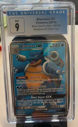 2019 Pokemon Black Star Promo Blastoise GX Full Art CGC 9 - Image 2