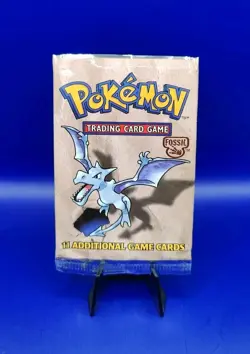 Pokemon Fossil Set EMPTY Booster Pack Aerodactyl Artwork Vintage WOTC 1999 #4 - Image 1