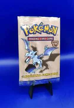 Pokemon Fossil Set EMPTY Booster Pack Aerodactyl Artwork Vintage WOTC 1999 #4 - Image 2