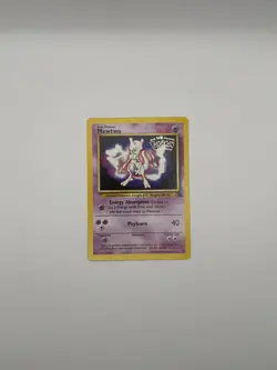 Mewtwo Black Star Promo #3 Kids WB Stamp Pokemon Card LP - Image 1