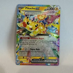 Pokemon TCG Pikachu EX Double Rare Holo Card 057/191 Surging Sparks - Image 1