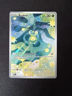 Budew 221/217 Pokemon TCG Ascended Heroes Illustration Rare NM PACK FRESH - Image 1