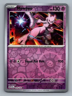 Mewtwo #59/142 Reverse Holo Stellar Crown Pokemon Card - LP - Image 2