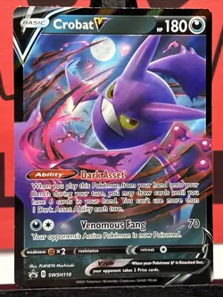 Crobat V SWSH110 Holo Sword & Shield Promo Full Art Pokemon Card - Image 3