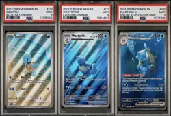 Pokemon TCG MEW PSA 9 Squirtle/Wartortle/Blastoise ex IR/SIR Lot (EN) - Image 1