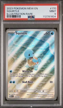 Pokemon TCG MEW PSA 9 Squirtle/Wartortle/Blastoise ex IR/SIR Lot (EN) - Image 2