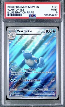 Pokemon TCG MEW PSA 9 Squirtle/Wartortle/Blastoise ex IR/SIR Lot (EN) - Image 4