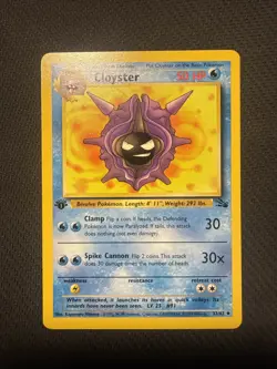Pokemon TCG Cloyster Fossil 33/62 1st Edition NM - Image 1