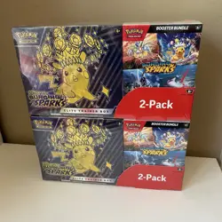 POKEMON TCG Lot Of 2x Scarlet Violet Surging Sparks ETB Booster Bundle 2-pack - Image 1