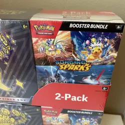 POKEMON TCG Lot Of 2x Scarlet Violet Surging Sparks ETB Booster Bundle 2-pack - Image 3