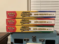Pokemon TCG Ascended Heroes EX Box 3 set Sealed Mega Emboar Feraligatr Meganium - Image 3