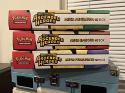 Pokemon TCG Ascended Heroes EX Box 3 set Sealed Mega Emboar Feraligatr Meganium - Image 5