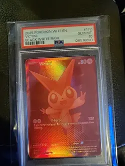 2025 Pokemon White Flare Victini Black White Rare #172/086 English PSA 10 - Image 1