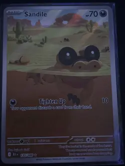 Pokemon Sandile Illustration Rare Holo 135/086 Sv: Black Bolt - Image 1