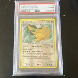 2008 Pokemon TCG Legends Awakened Dragonite 2/146 Reverse Holo PSA 8 - Image 1