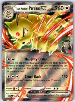 Team Rocket's Persian ex - 218 Holo Promo SV: Promo Cards Pokemon TCG NM - Image 1