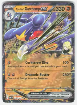 CYNTHIA'S GARCHOMP EX 104/182 DOUBLE RARE DESTINED RIVALS POKEMON NM/M - Image 1
