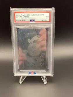 2002 POKEMON CENTER PHONE CARD HOLOGRAM HEROES: LATIOS & LATIAS PSA 7 - Image 1