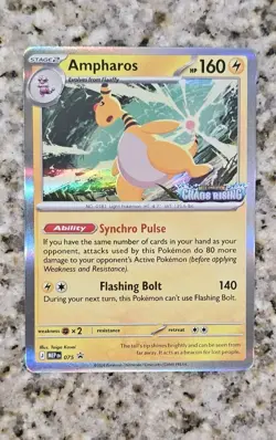 [STAMPED]🌟Pokemon Ampharos 075 Black Star Promo 2026 Chaos Rising EN Holo NM - Image 1