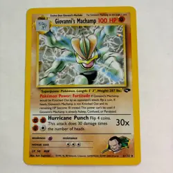 Giovanni's Machamp 006/132 Pokemon TCG Holo Rare Gym Challenge LP - Image 1