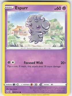 Espurr 060/163 Common Battle Styles Pokemon Lightly Played - Image 1
