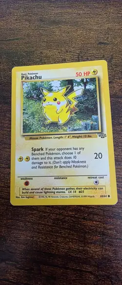 Pikachu 60/64 Common Jungle Pokemon Lightly Played - Image 1