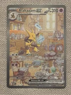Pokemon TCG Alakazam Card 201/165 Scarlet & Violet 151 Special Illustration Rare - Image 1