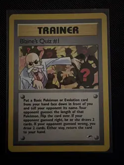 Pokemon Blaine’s Quiz #1 97/132 Gym Heroes - LP - Image 1