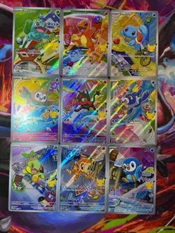 Pokemon TCG: Set of 9 First Partner Illustration Collection Series 1 - Image 1