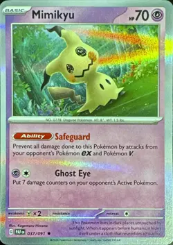 Mimikyu 037/091 Rare Paldean Fates Pokemon Holo Near Mint - Image 1