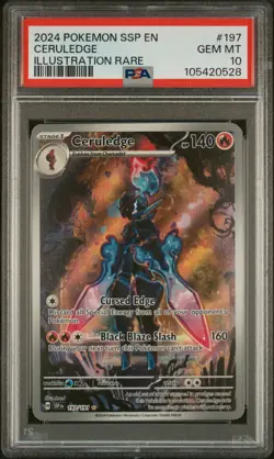 Pokemon Surging Sparks Ceruledge #197 PSA 10 #0528 - Image 1