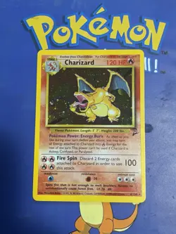 Pokemon Charizard Holo Card 4/130 Base Set 2, Near Mint Condition - Image 1