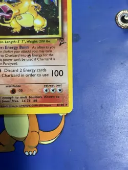 Pokemon Charizard Holo Card 4/130 Base Set 2, Near Mint Condition - Image 2