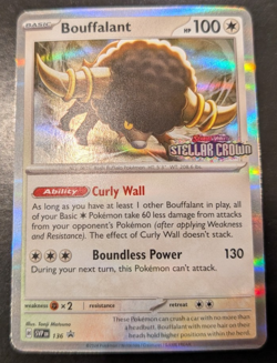 Pokemon Bouffalant SVP136 Black Star Promo NM - Image 1