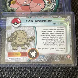 Pokemon 75 Graveler Topps Trading Card Non Holo Pokemon Trading Card TCG - Image 2