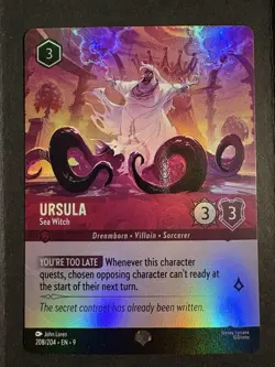 Disney Lorcana - Ursula - Sea Witch (Epic) - 208/204 Fabled Holo - Image 1