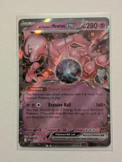Pokemon TCG Team Rockets Mewtwo EX Double Rare Card 216 Near Mint Promo Card - Image 1