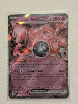 Pokemon TCG Team Rockets Mewtwo EX Double Rare Card 216 Near Mint Promo Card - Image 2