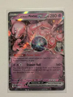 Pokemon TCG Team Rockets Mewtwo EX Double Rare Card 216 Near Mint Promo Card - Image 3