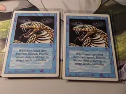 1994 MTG Magic The Gathering Revised Psychic Venom Blue Vintage Card 2 Lot - Image 1