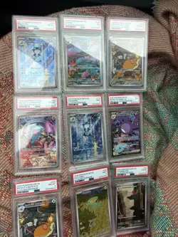Lot Of 9 PSA Graded Cards 9 Total Slabs 7 Different Card 2 Duplicates - Image 1