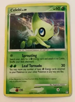 POKEMON TCG CELEBI 7/123 REVERSE FOIL D&P MYSTERIOUS TREASURE!! HP 60 Tornado 30 - Image 1