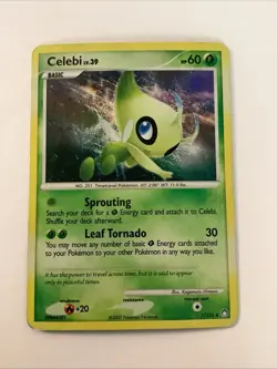 POKEMON TCG CELEBI 7/123 REVERSE FOIL D&P MYSTERIOUS TREASURE!! HP 60 Tornado 30 - Image 2