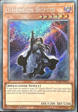 Dimension Shifter - RA01-EN014 - Secret Rare 1st Edition YuGiOh TCG Card - Image 1