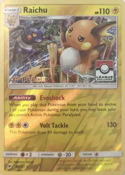 Pokemon TCG - Reverse Holofoil Raichu - (League Challenge) [3rd Place] Promo 04 - Image 1