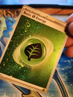 Basic Grass Energy 001 Scarlet & Violet 151 3 SWIRLS!! Cosmos Holo Pokemon NM - Image 5