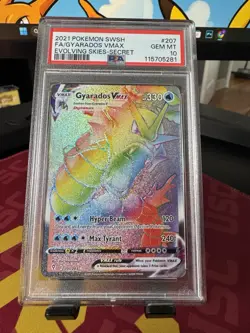 2021 POKEMON SWORD & SHIELD EVOLVING SKIES 207 GYARADOS VMAX 207/203 PSA 10 - Image 1