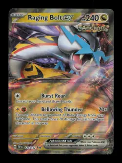 RAGING BOLT EX DOUBLE RARE 123/162 LP POKEMON - Image 1